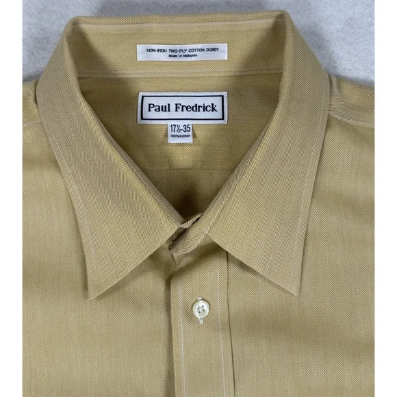 Paul Frederick Men's 17.5x34 dress shirt Non Iron 100% Cotton (Lot of 3) - Picture 4 of 14